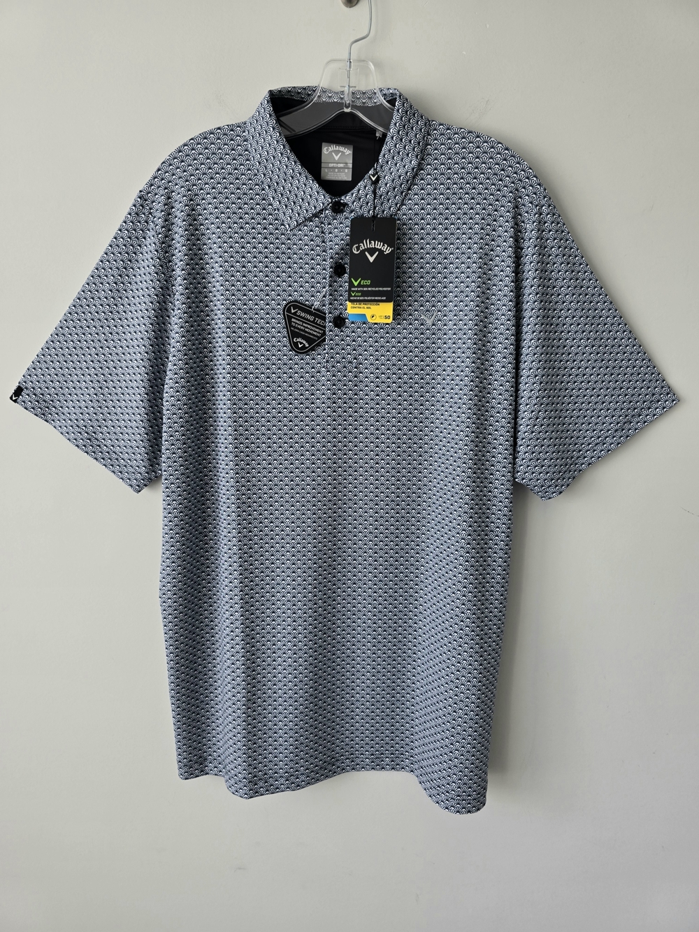 Callaway Opti Dri Golf Polo Shirt Mens Performance Blue Size L NWT